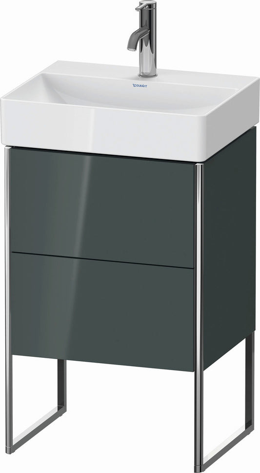 Duravit XSquare 19" Dolomite Gray Two Drawer Floorstanding Vanity Unit (XS443803838)