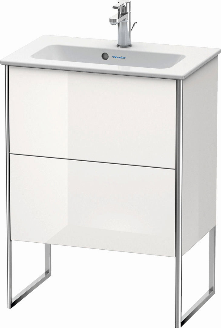 Duravit XSquare 24" White High Gloss Two Drawer Floorstanding Vanity Unit (XS445408585)
