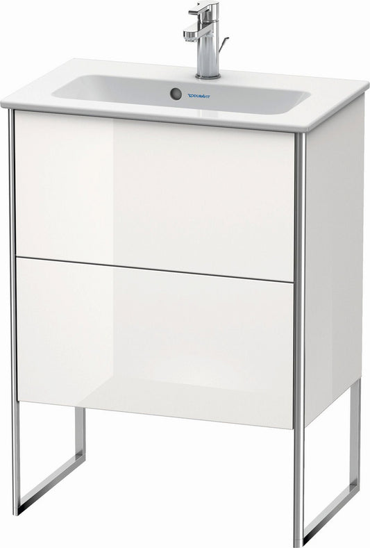Duravit XSquare 24" White High Gloss Two Drawer Floorstanding Vanity Unit (XS445408585)