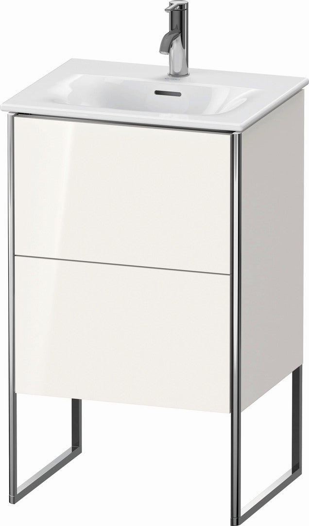 Duravit XSquare 20" White High Gloss Two Drawer Floorstanding Vanity Unit (XS452108585)