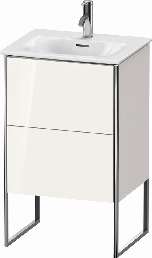 Duravit XSquare 20" White High Gloss Two Drawer Floorstanding Vanity Unit (XS452108585)