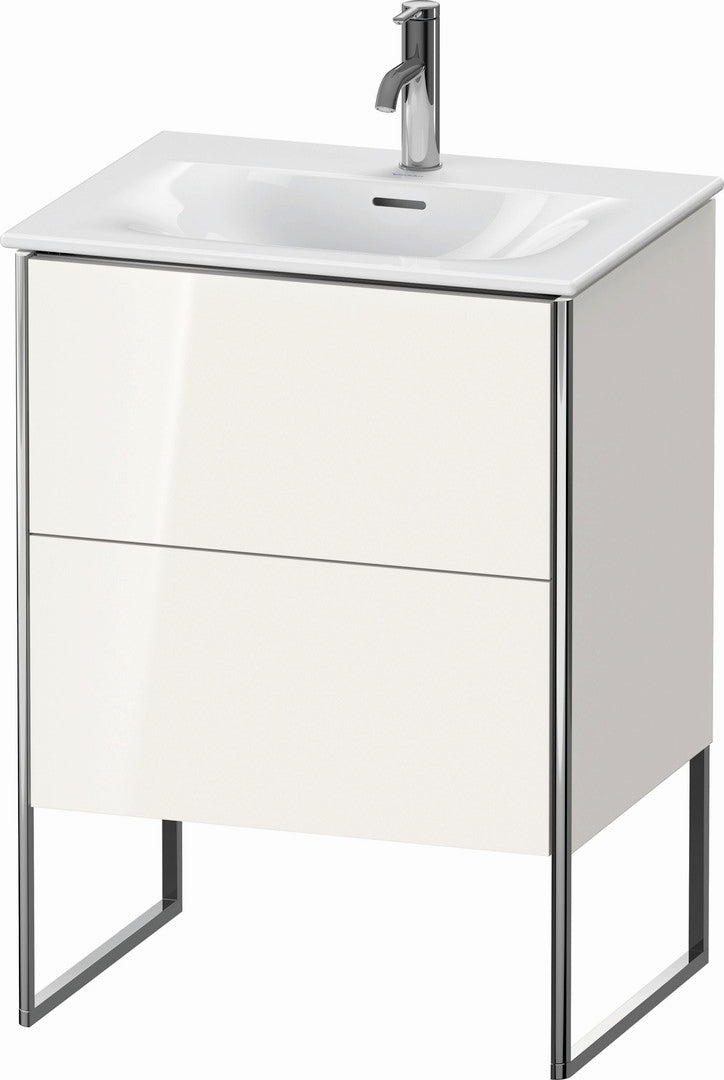Duravit XSquare 24" White High Gloss Two Drawer Floorstanding Vanity Unit (XS452208585)