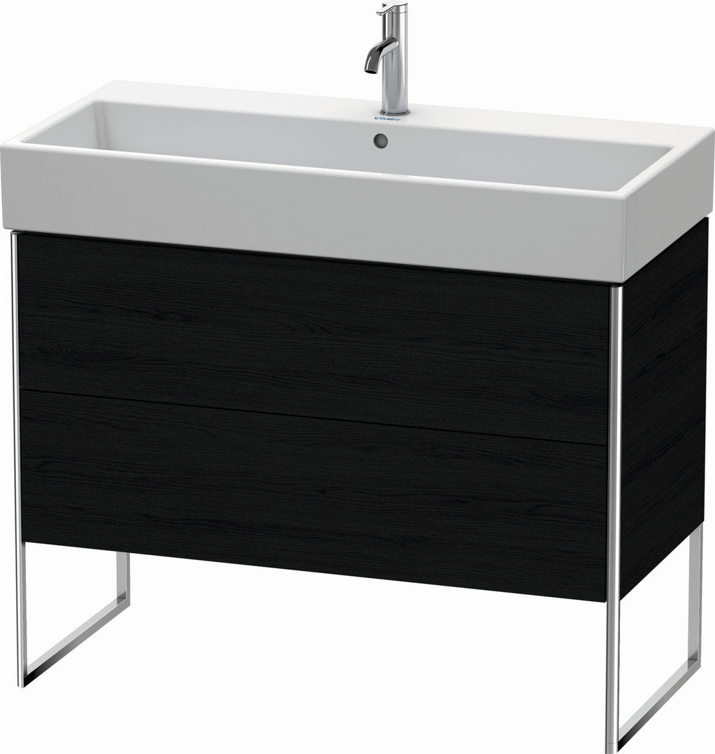 Duravit XSquare 39" Oak Black Two Drawer Floorstanding Vanity Unit (XS447601616)