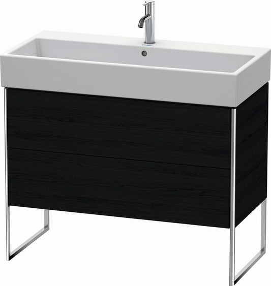 Duravit XSquare 39" Oak Black Two Drawer Floorstanding Vanity Unit (XS447601616)