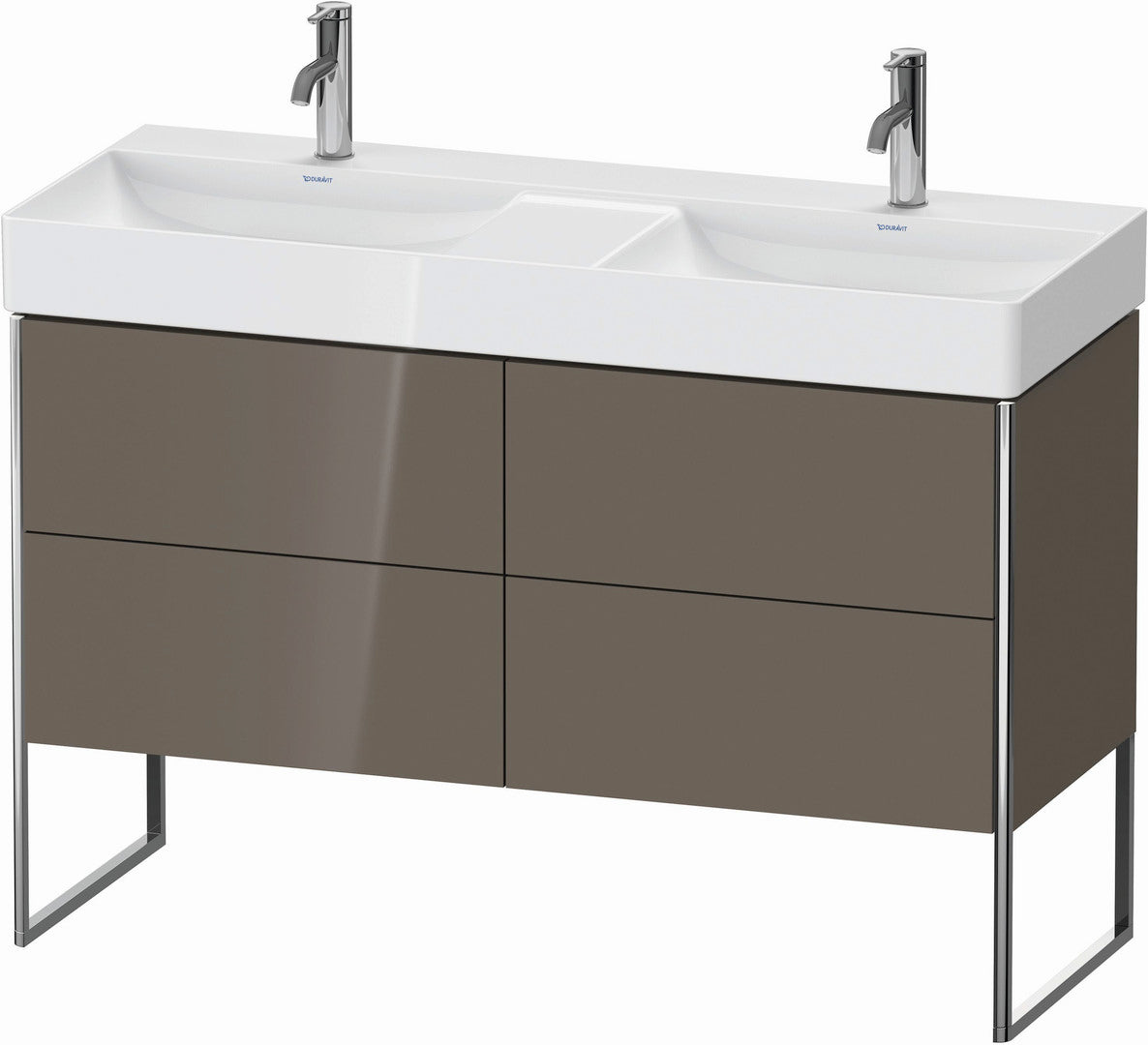 Duravit XSquare 47" Flannel Gray Four Drawer Floorstanding Vanity Unit (XS445608989)
