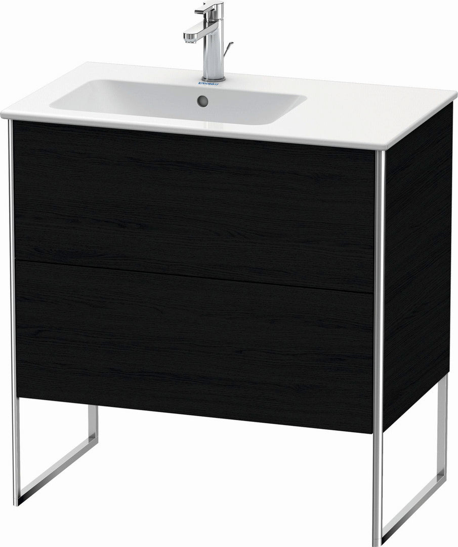 Duravit XSquare 32" Oak Black Two Drawer Floorstanding Vanity Unit (XS445001616)
