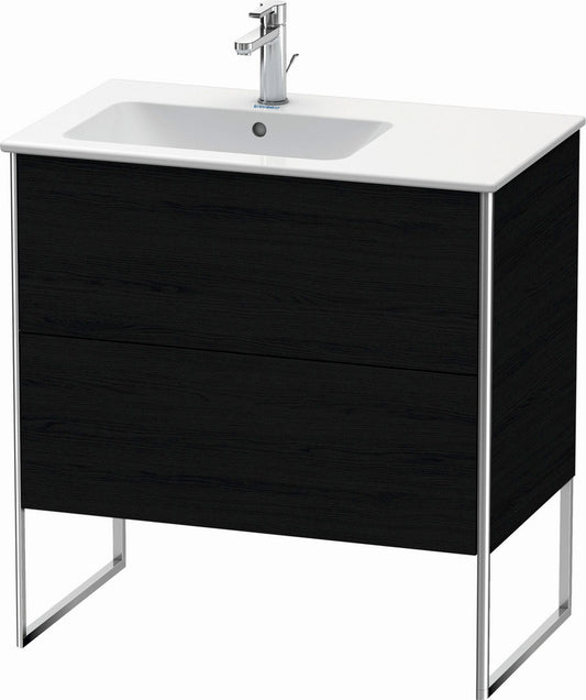 Duravit XSquare 32" Oak Black Two Drawer Floorstanding Vanity Unit (XS445001616)