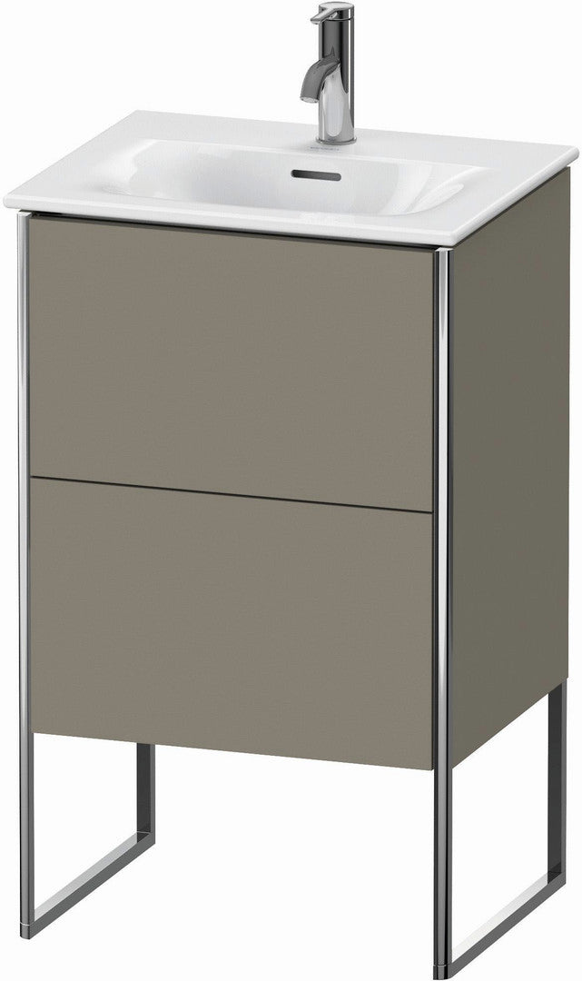 Duravit XSquare 20" Stone Gray Two Drawer Floorstanding Vanity Unit (XS452109292)