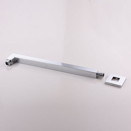 Vanity Art 15" Chrome Wall Mounted Square Shower Arm for Shower Head With Flange
