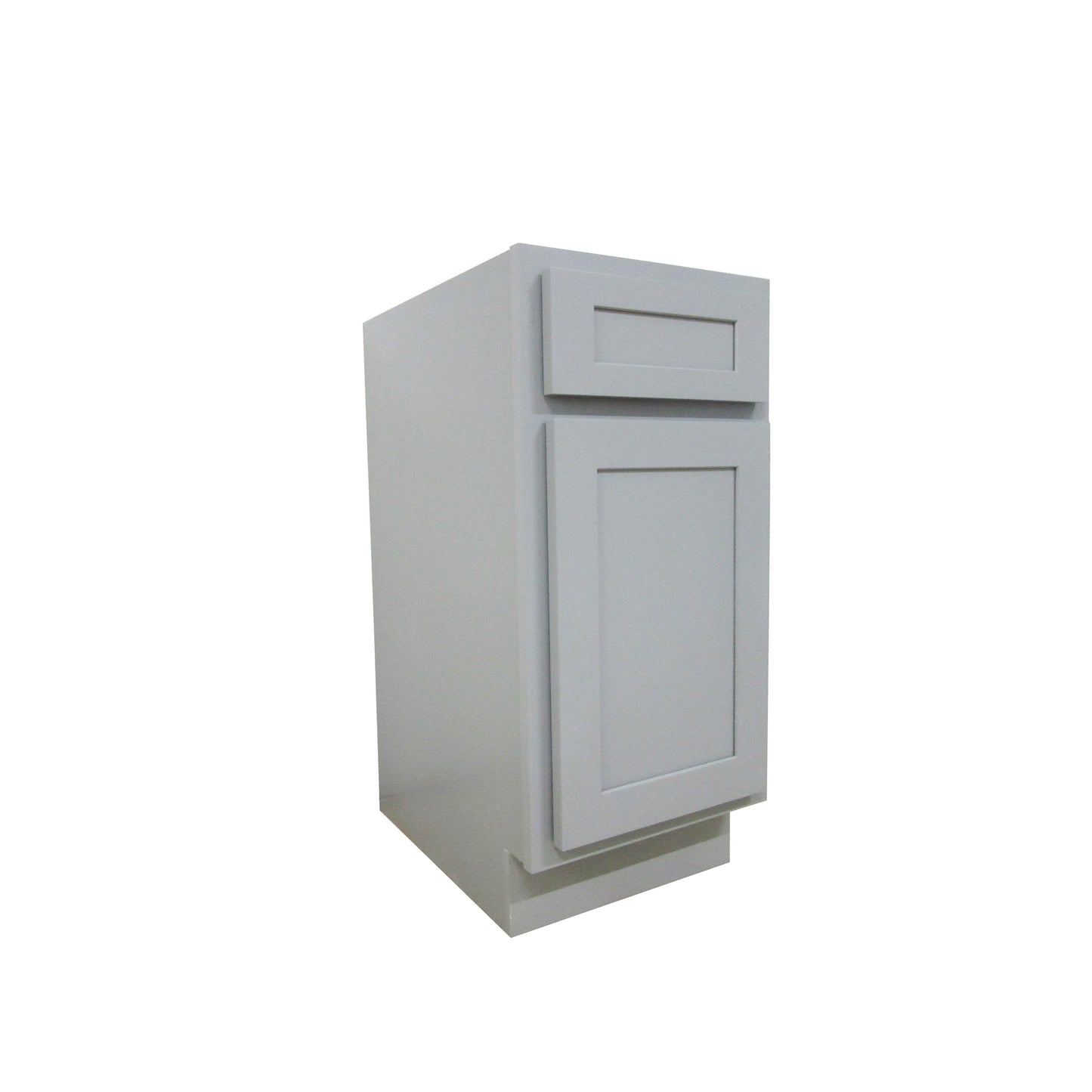 Vanity Art 15" Gray Single Right Offset Freestanding Solid Wood Vanity Cabinet With Soft Closing Door and Drawer
