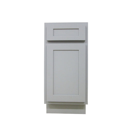 Vanity Art 15" Gray Single Right Offset Freestanding Solid Wood Vanity Cabinet With Soft Closing Door and Drawer