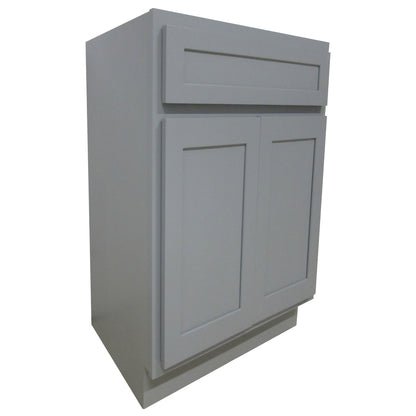 Vanity Art 24" Gray Freestanding Solid Wood Vanity Cabinet With Double Soft Closing Doors