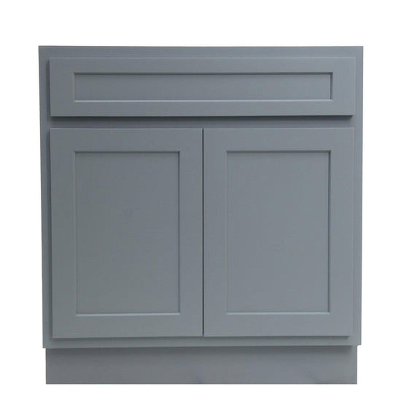 Vanity Art 24" Gray Freestanding Solid Wood Vanity Cabinet With Double Soft Closing Doors