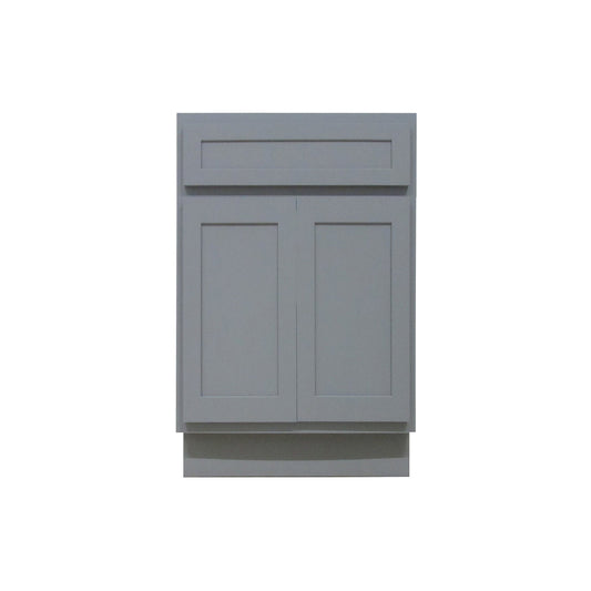 Vanity Art 24" Gray Freestanding Solid Wood Vanity Cabinet With Double Soft Closing Doors