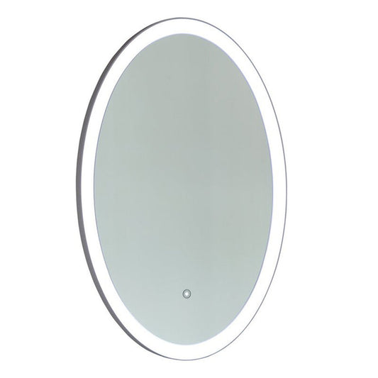 Vanity Art 24" Oval LED Lighted Illuminated Bathroom Vanity Wall Mirror With Touch Sensor