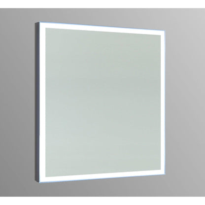 Vanity Art 24" W x 28" H Rectangular Frameless LED Lighted Illuminated Bathroom Vanity Wall Mirror With Touch Sensor Switch