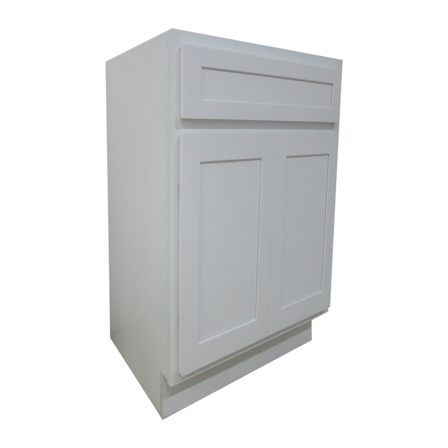 Vanity Art 24" White Freestanding Solid Wood Vanity Cabinet With Double Soft Closing Doors