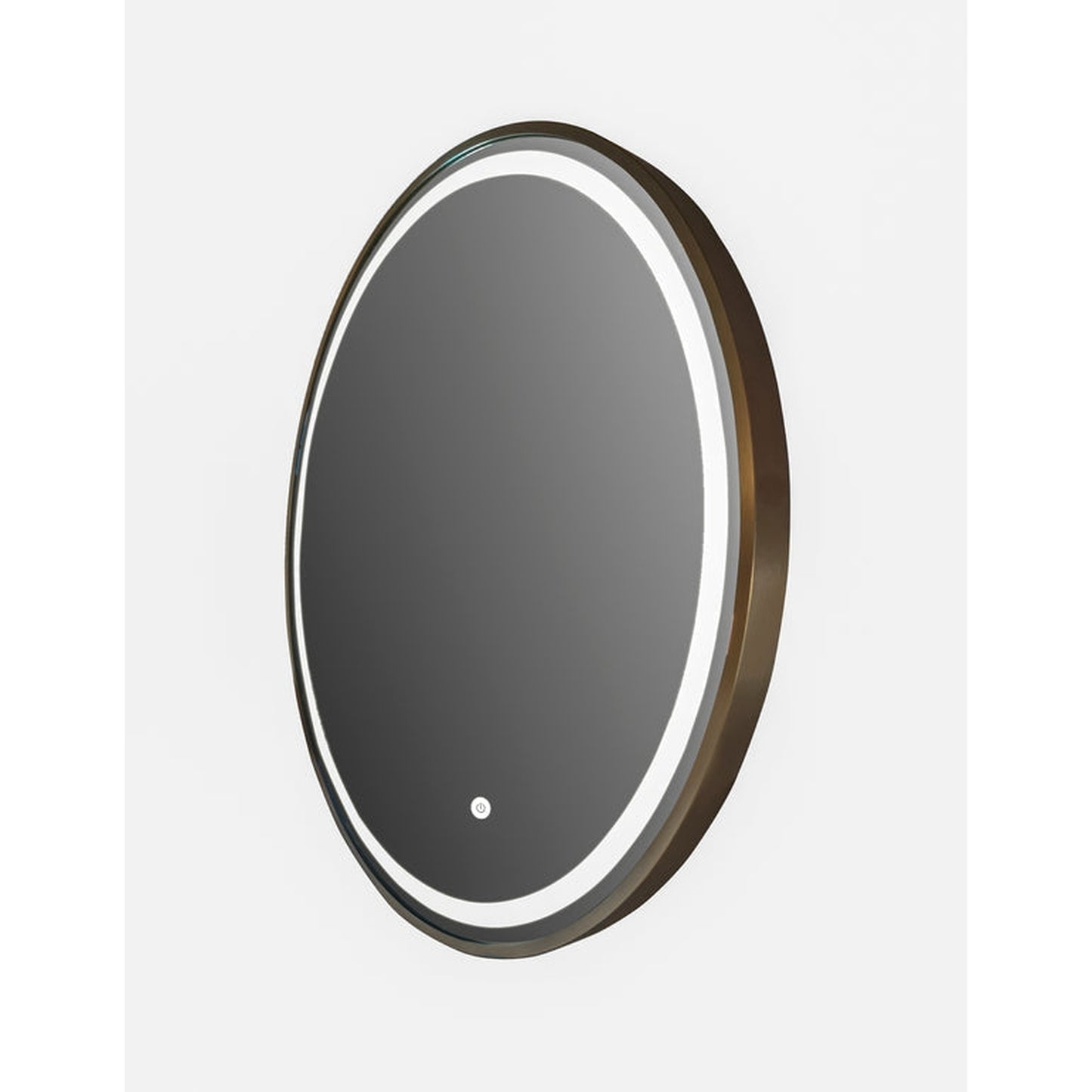 Vanity Art 28" Gold Round LED Lighted Bathroom Vanity Wall Mirror With Touch Sensor