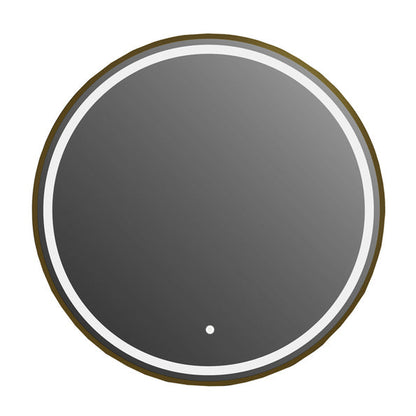 Vanity Art 28" Gold Round LED Lighted Bathroom Vanity Wall Mirror With Touch Sensor