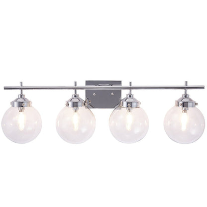 Vanity Art 30" Chrome 4-Light LED Vanity Light With Clear Glass Shade