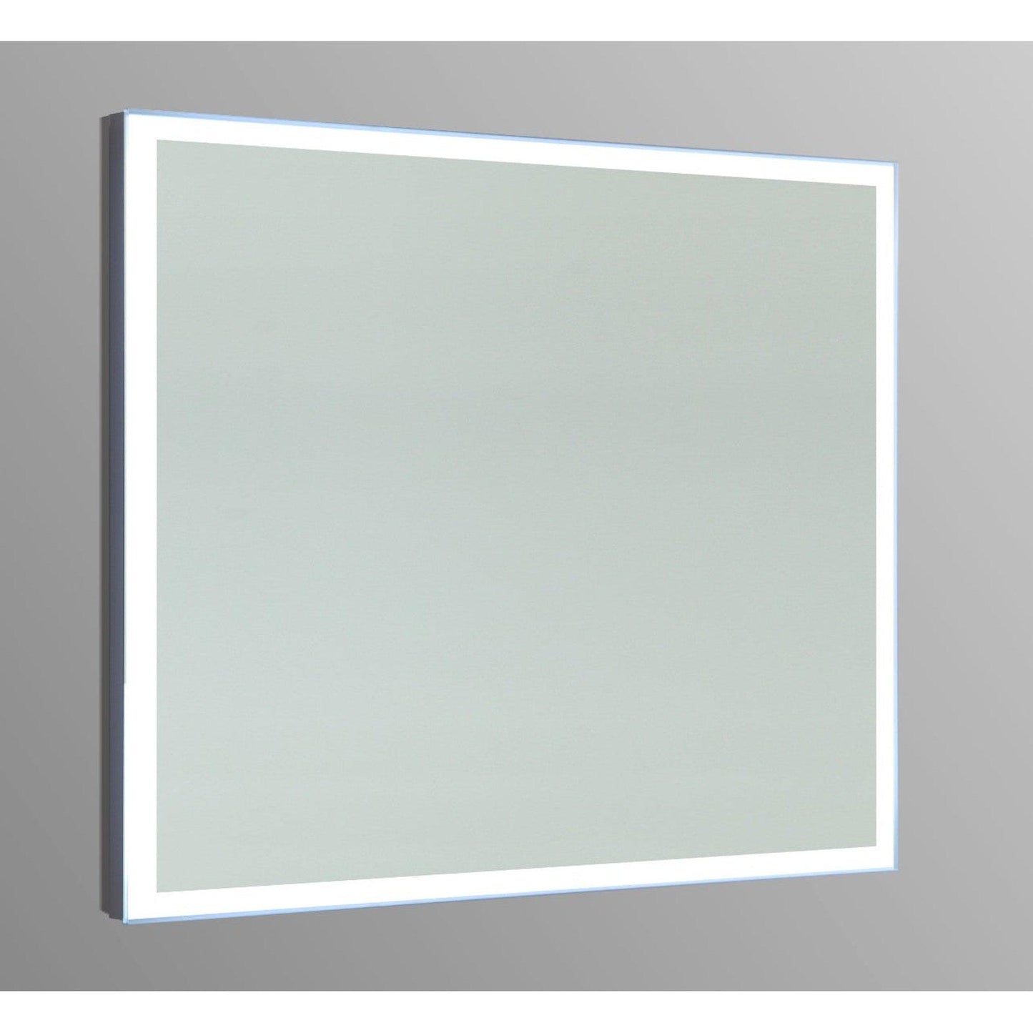 Vanity Art 30" W x 24" H Rectangular Frameless LED Lighted Illuminated Bathroom Vanity Wall Mirror With Touch Sensor Switch
