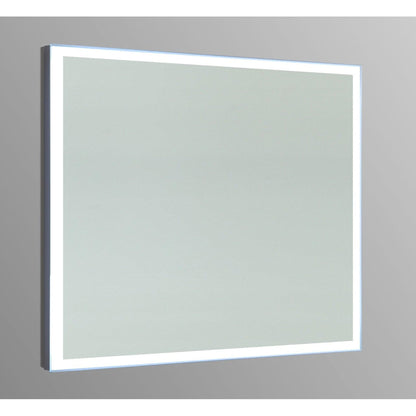 Vanity Art 30" W x 24" H Rectangular Frameless LED Lighted Illuminated Bathroom Vanity Wall Mirror With Touch Sensor Switch