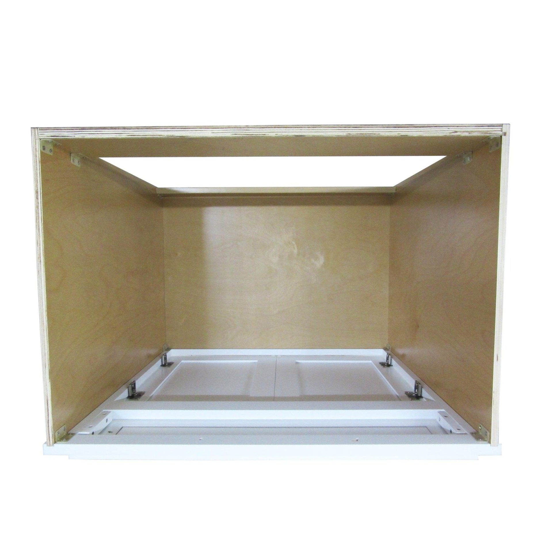 Vanity Art 30" White Freestanding Solid Wood Vanity Cabinet With Double Soft Closing Doors