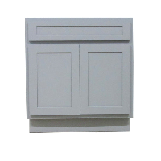 Vanity Art 33" Gray Freestanding Solid Wood Vanity Cabinet With Double Soft Closing Doors