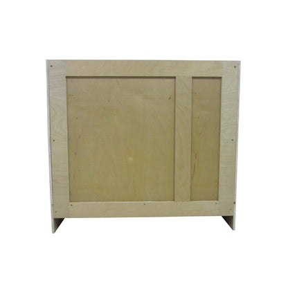 Vanity Art 36" Gray Freestanding Solid Wood Vanity Cabinet With Single Soft Closing Door and 2 Left Drawers