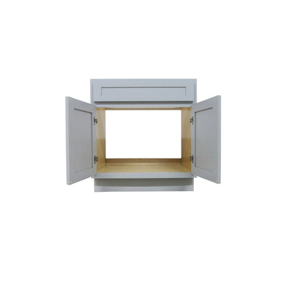Vanity Art 36" Gray Freestanding Solid Wood Vanity Cabinet With Soft Closing Doors