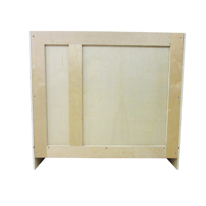 Vanity Art 36" White Freestanding Solid Wood Vanity Cabinet With Single Soft Closing Door and 2 Right Drawers