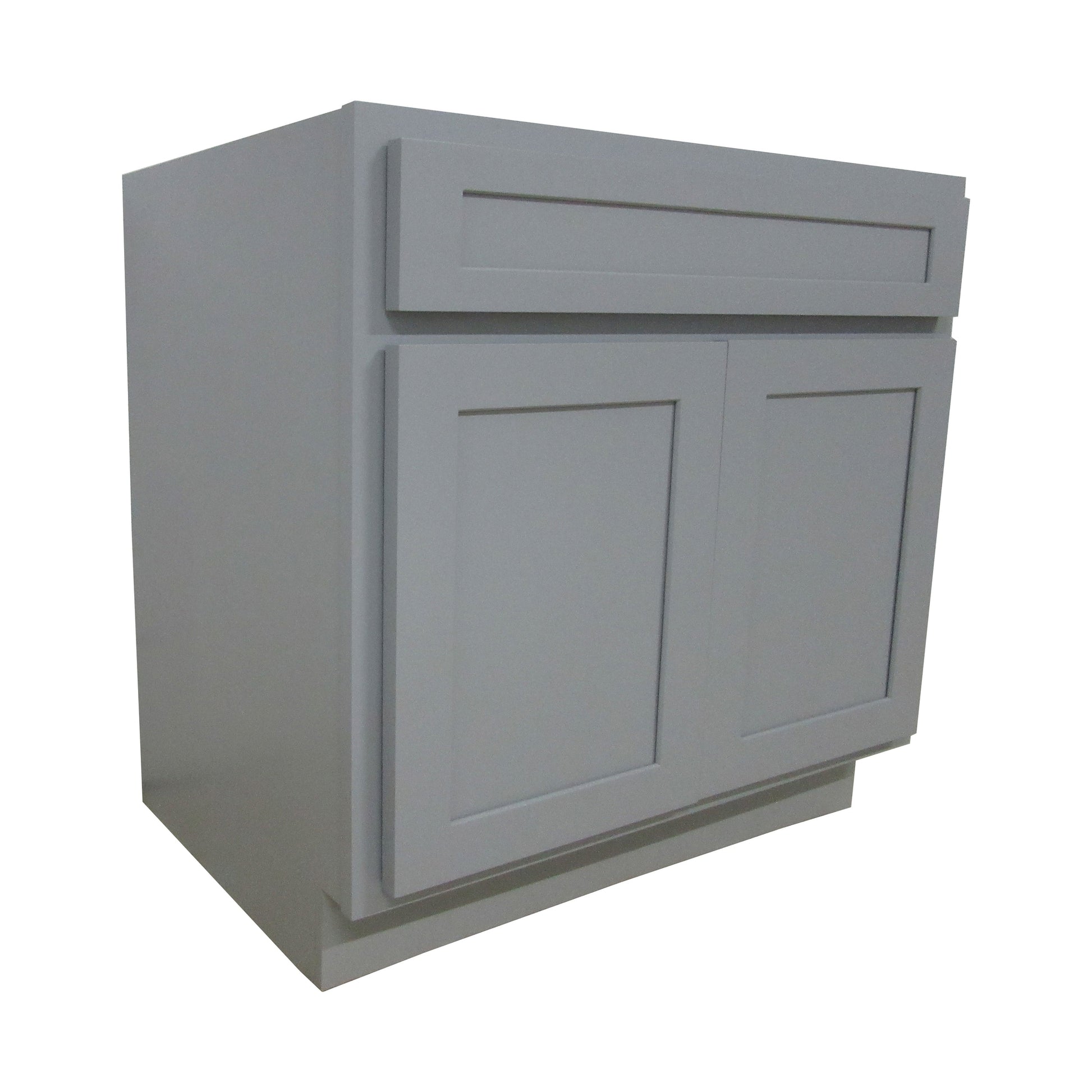 Vanity Art 39" Gray Freestanding Solid Wood Vanity Cabinet With Double Soft Closing Doors