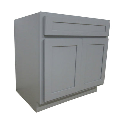 Vanity Art 39" Gray Freestanding Solid Wood Vanity Cabinet With Double Soft Closing Doors