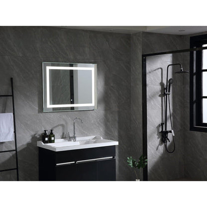 Vanity Art 39" W x 28" H Rectangle LED Lighted Illuminated Vanity Wall Mirror With Touch Sensor