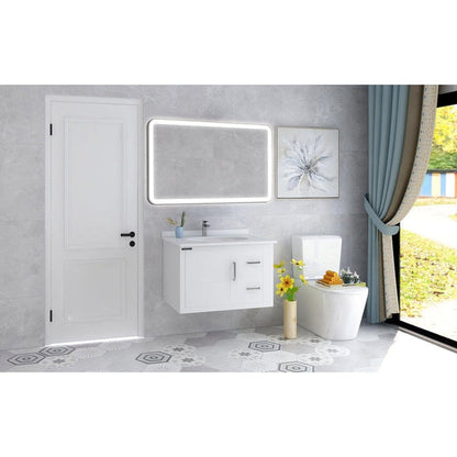 Vanity Art 47" x 28" Large Rectangular Frameless LED Lighted Bathroom Wall Mounted Vanity Mirror