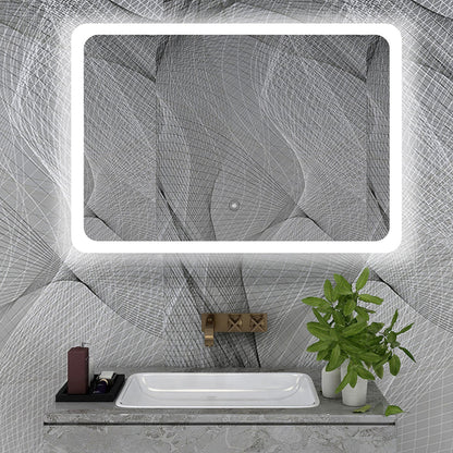 Vanity Art 47" x 28" Large Rectangular Frameless LED Lighted Bathroom Wall Mounted Vanity Mirror