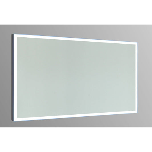 Vanity Art 48" W x 24" H Rectangular Frameless LED Lighted Illuminated Bathroom Vanity Wall Mirror With Touch Sensor Switch
