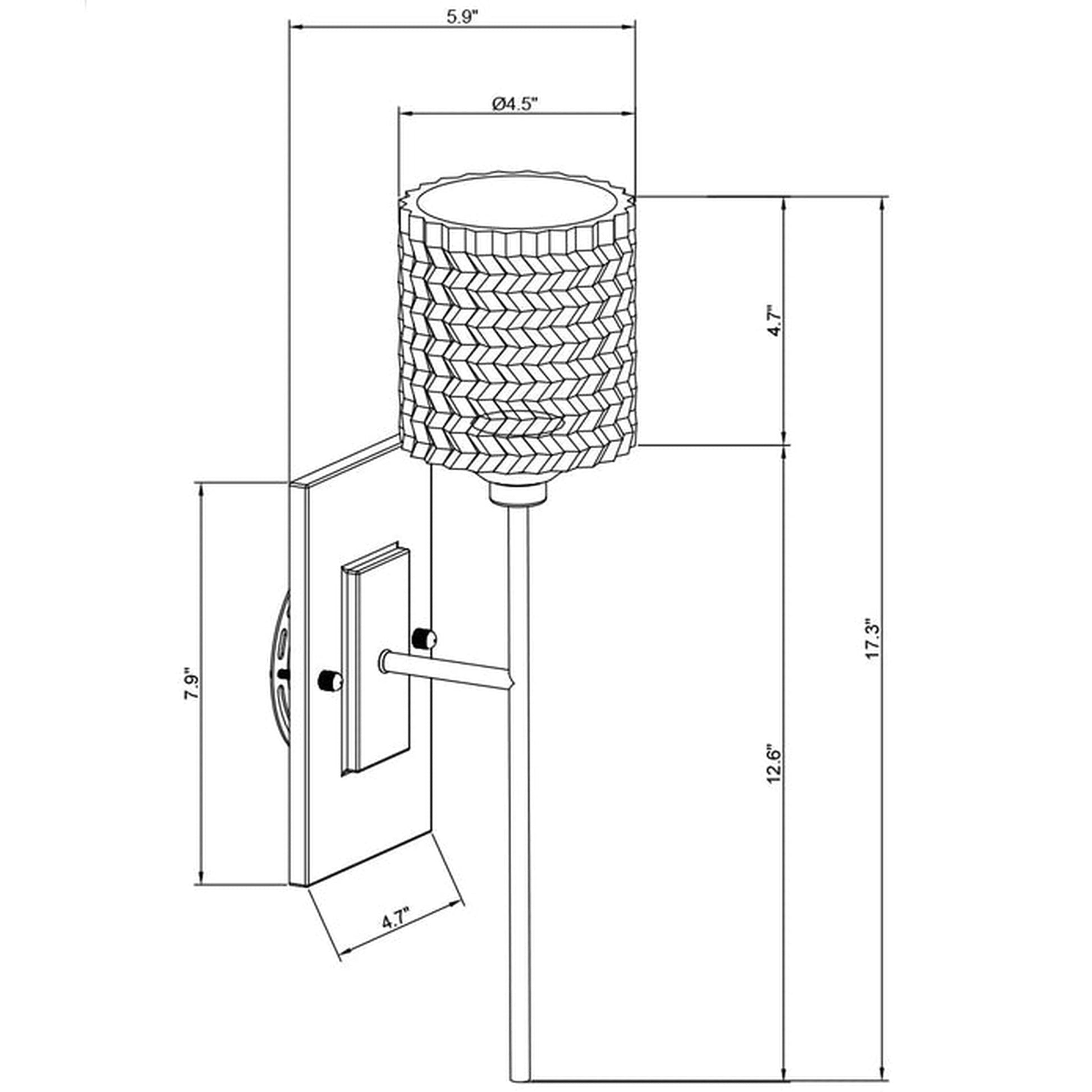 Vanity Art 5" Chrome 1-Light LED Wall Sconce With Clear Glass Shade