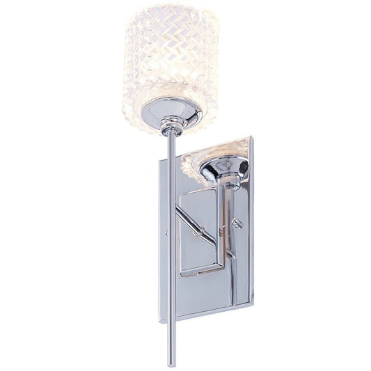 Vanity Art 5" Chrome 1-Light LED Wall Sconce With Clear Glass Shade