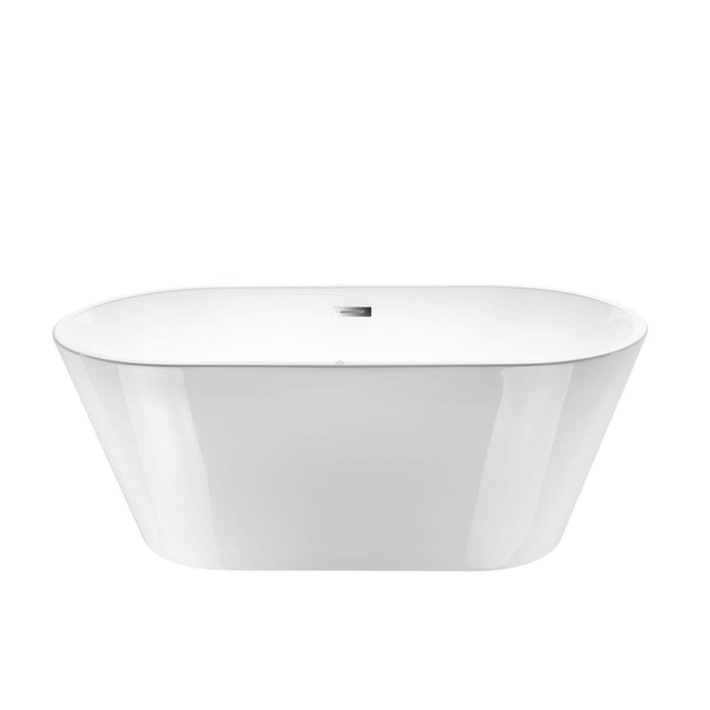 Vanity Art 54" W x 23" H White Acrylic Non-Slip Freestanding Soaking Bathtub With Air Bath Option