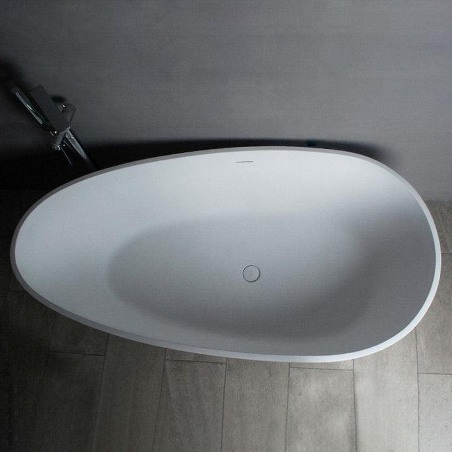 Vanity Art 59" Glossy White Contemporary Design Soaking Tub With Overflow and Pop-up Drain