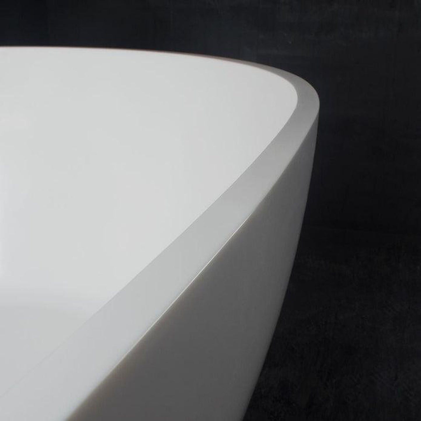 Vanity Art 59" Matte White Contemporary Design Soaking Tub With Overflow and Pop-up Drain