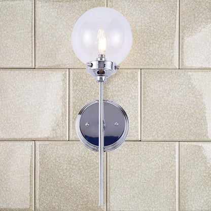 Vanity Art 6" Chrome 1-Light LED Wall Sconce With Clear Glass Shade