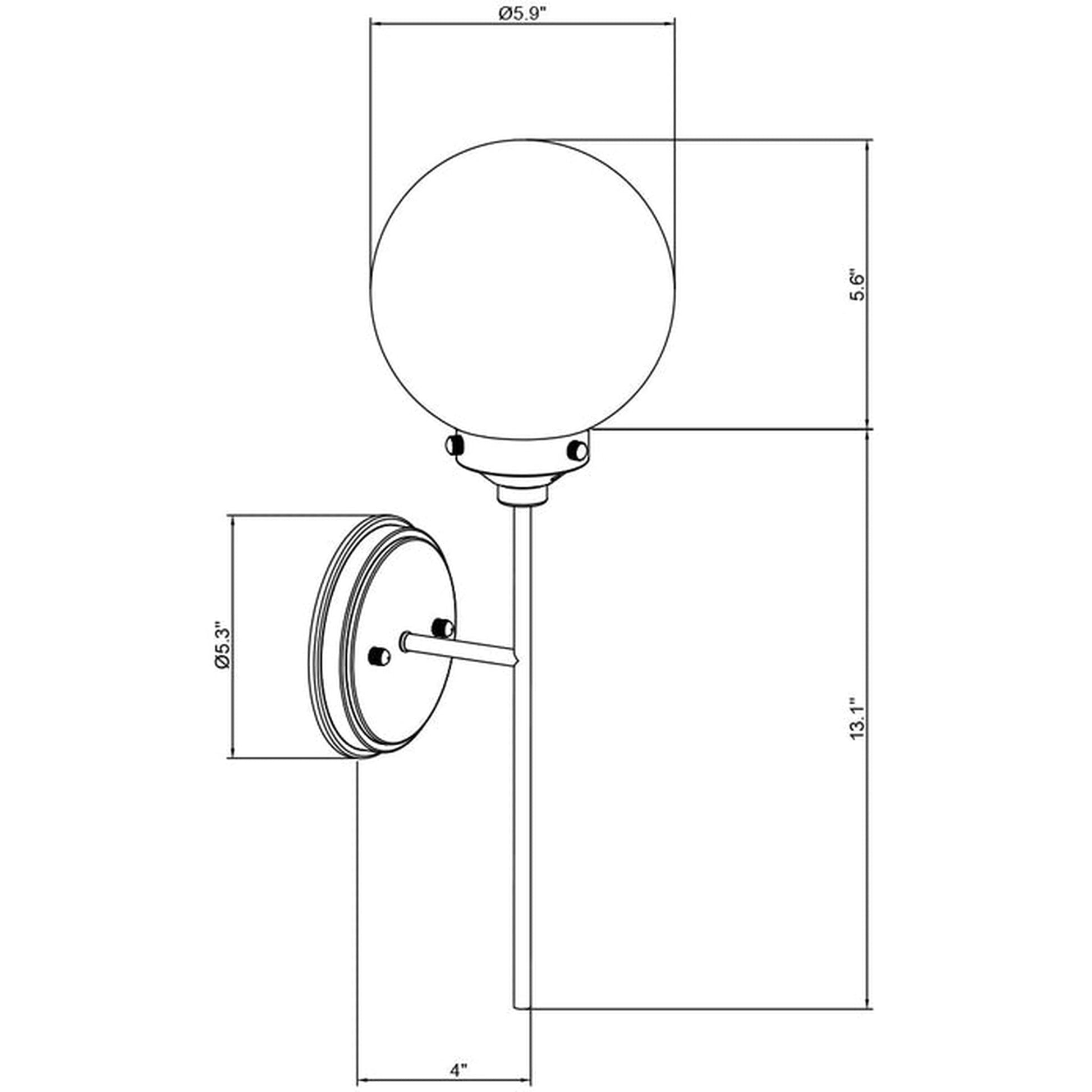 Vanity Art 6" Chrome 1-Light LED Wall Sconce With Clear Glass Shade