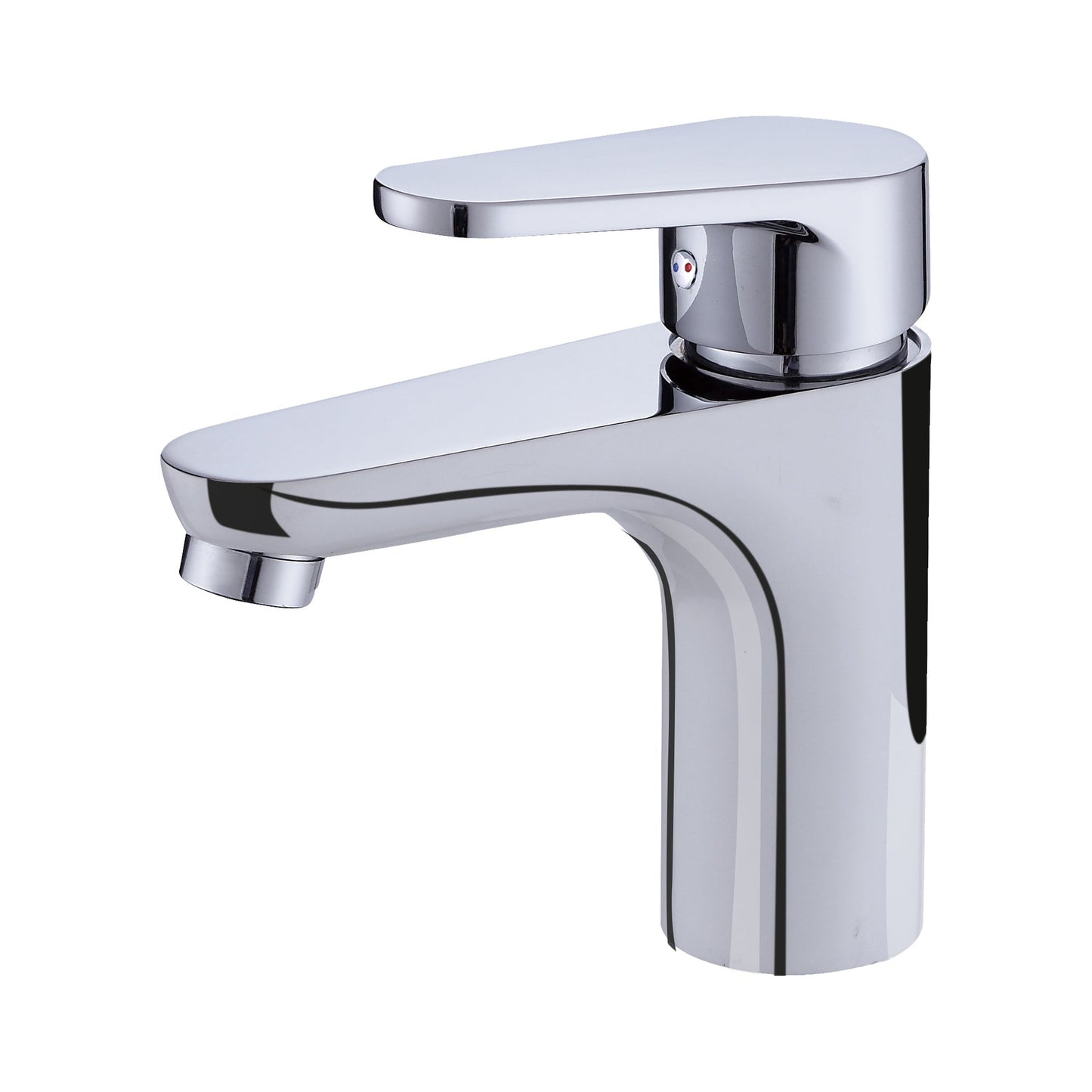 Vanity Art 6" Polished Chrome Stainless Steel Deck Mount Vanity Bathroom Vessel Faucet With Single Lever Handle