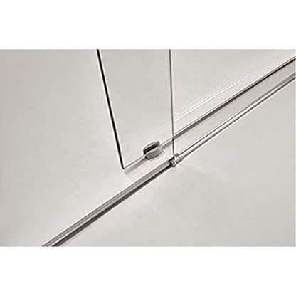 Vanity Art 60" W x 76" H Frameless Single Sliding Glass Barn Shower Door With Polished Chrome