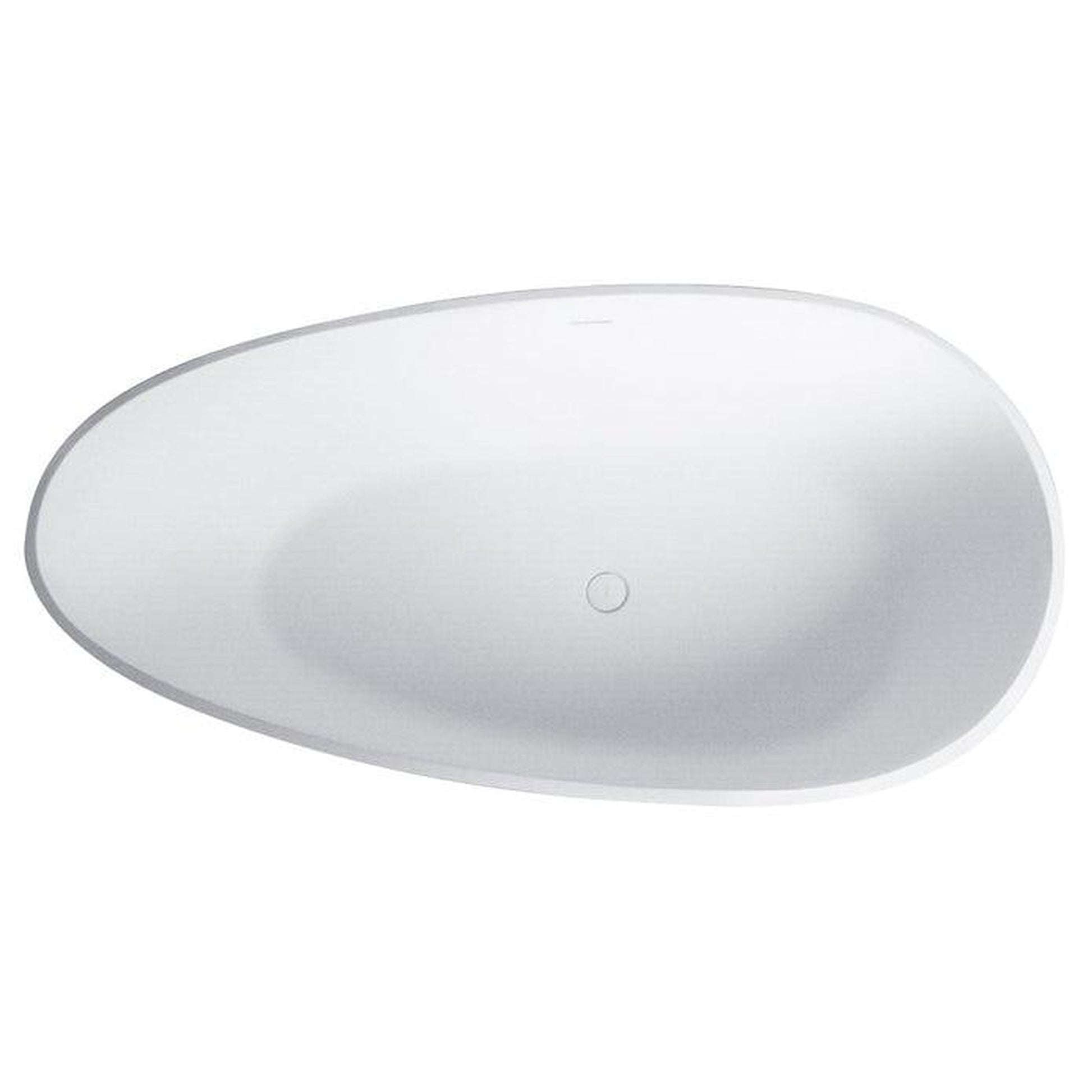 Vanity Art 67" Matte White Contemporary Design Soaking Tub With Overflow and Pop-up Drain