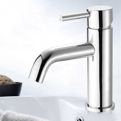 Vanity Art 7" Polished Chrome Single Handle Modern Bathroom Sink Faucet