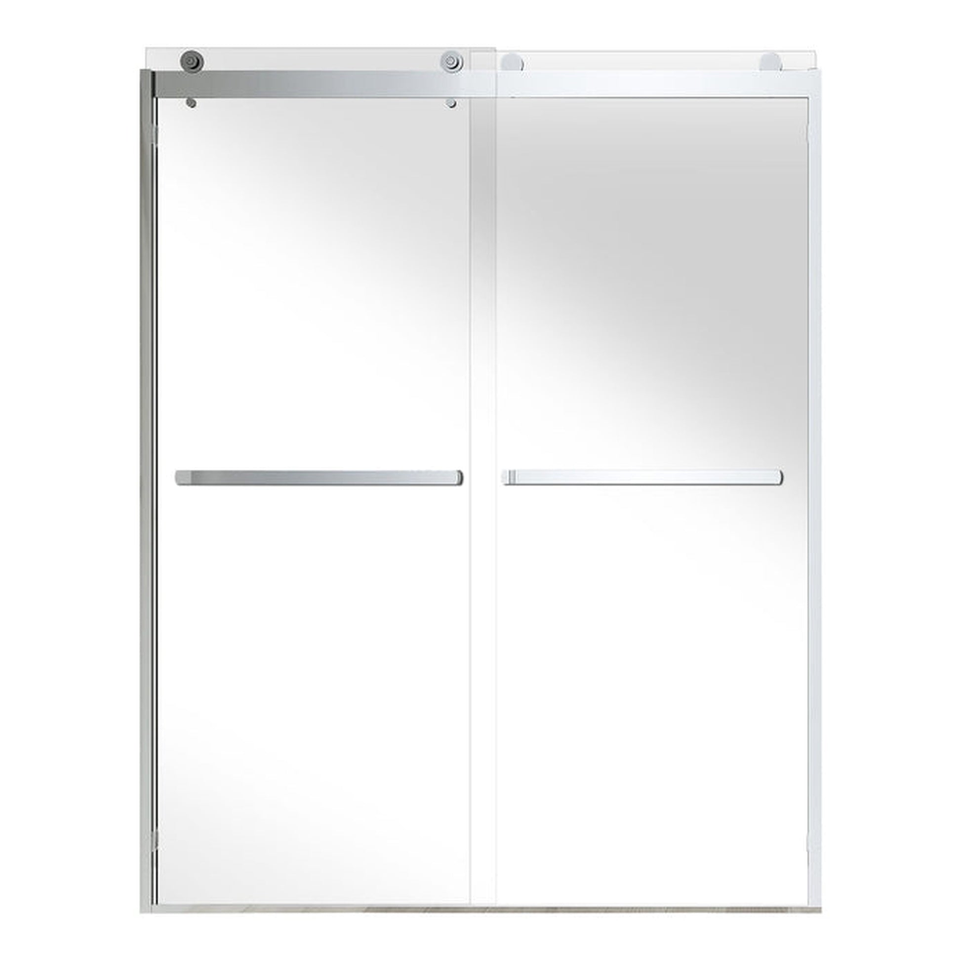 60 Chrome Frameless 4-Wheel Sliding Shower Door