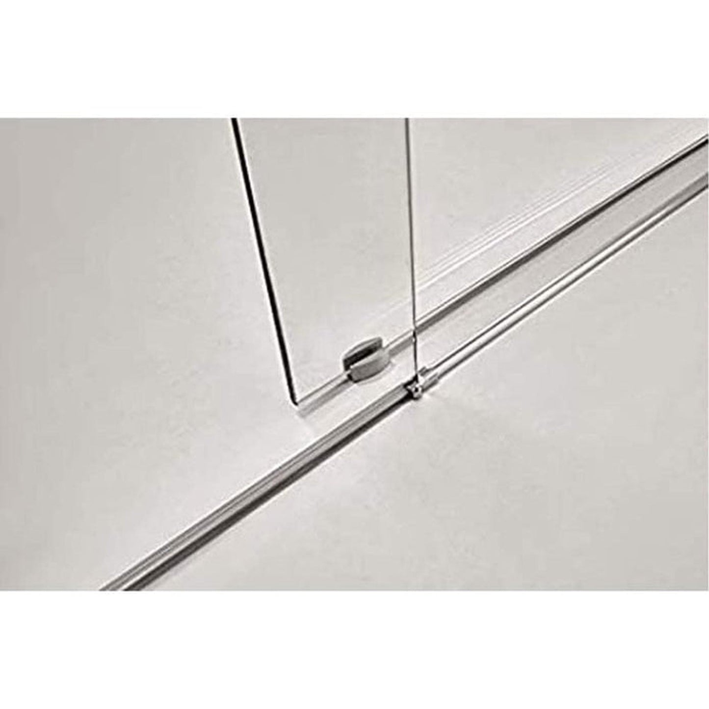 Vanity Art 76" H x 60" W Clear Tempered Glass Single Sliding Frameless Shower Door With Polished Chrome Hardware